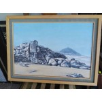 Средна картина масло на платно Испания, отлична рамка - 3743 - KA37